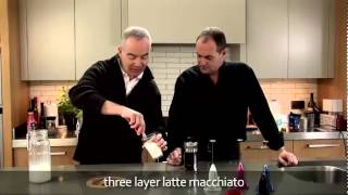 aerolatte  milk frother makes three layer caffè latte macchiato [upl. by Anthea]