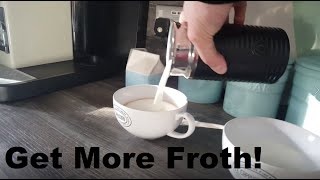 How to Get More Froth from Your Nespresso Coffee Aeroccino  Nespresso tips and help [upl. by Meridith]