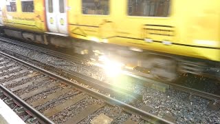 Merseyrail 507 009 making arcs at Birkdale station [upl. by Fishbein824]